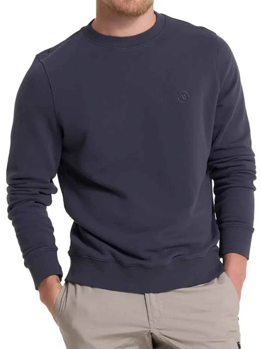 VUORI Cypress Brushed Finish Sweatshirt Mens Crewneck Pullover Charcoal Large